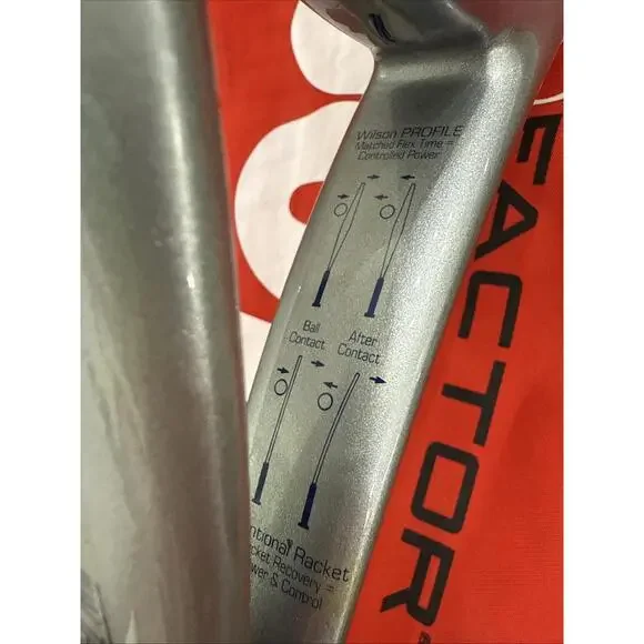 Wilson Profile 3.6 si Dual Taper Beam 4 5/8 Grip Tennis Racquet With Carry Case - Picture 4 of 15